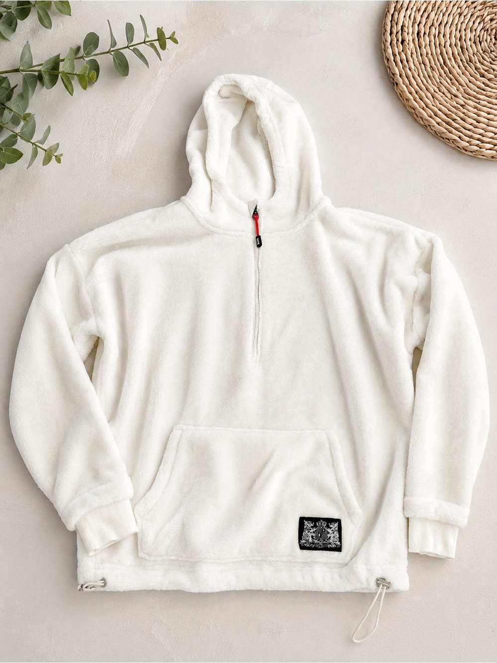 Juicy Couture White Plush Hoodie/ Pullover Y2K